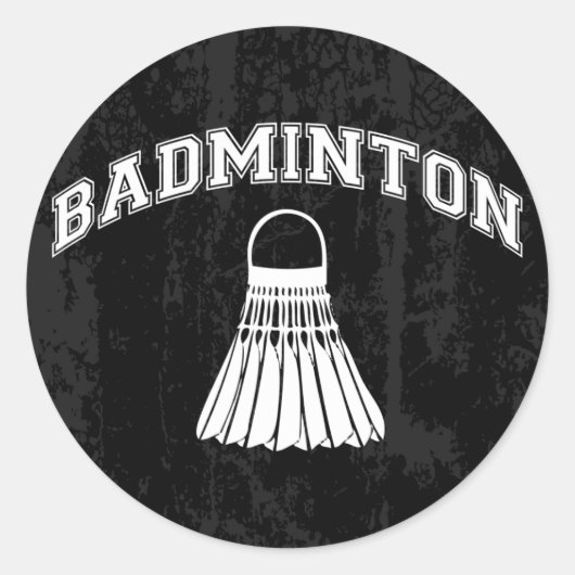 Badminton Ronde Sticker (Voorkant)