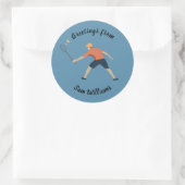 Badminton Ronde Sticker (Tas)