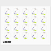 Badminton Ronde Sticker (Vel)