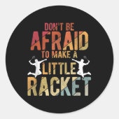 Badminton  ronde sticker (Voorkant)