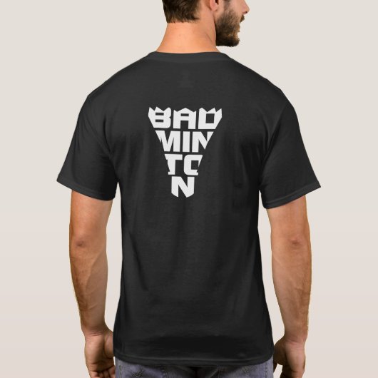 Badminton Rug Donker T-shirt (Achterkant)