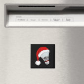 Badminton Santa Hat Sportkerst Magneet (Insitu (Vaatwasser))