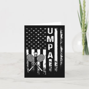 Badminton scheidsrechter Amerikaanse vlag Vintage Kaart