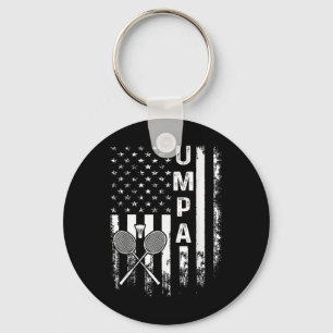 Badminton scheidsrechter Amerikaanse vlag vintage Sleutelhanger