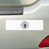 Badminton Scribble Style Bumpersticker (Op auto)