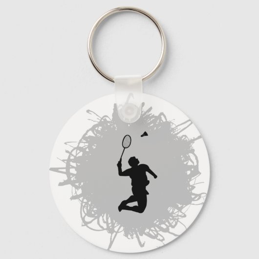 Badminton Scribble Style Sleutelhanger (Voorkant)