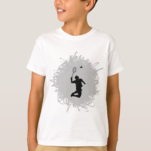 Badminton Scribble Style T-shirt (Voorkant)