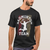 Badminton Servië Net Games Speler Badminton T-shirt (Voorkant)