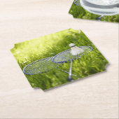 Badminton Set to Go Kartonnen Onderzetters (Gekanteld)