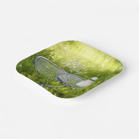 Badminton Set to Go Papieren Bordje (Gebogen)