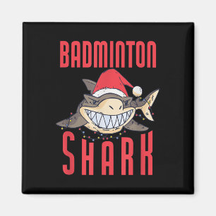 Badminton Shark Kerstvakantie - Badminton Spelen Magneet
