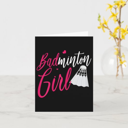 Badminton Shirt Badminton Meisje Funny Badminton P Kaart (Gele Bloem)