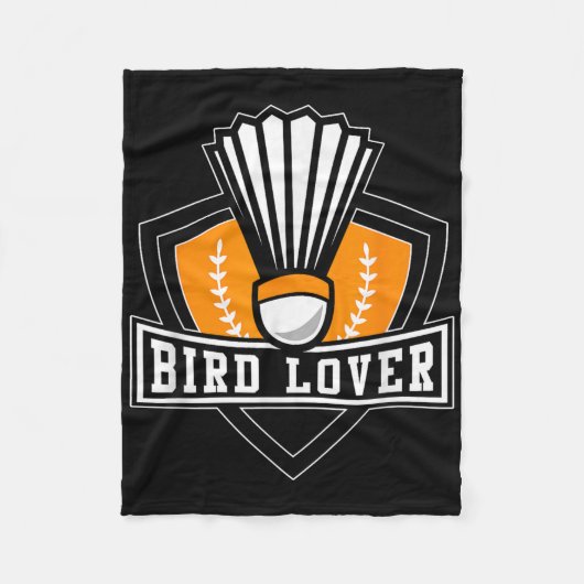Badminton Shirt Funny Bird Lover Badminton Player Fleece Deken (Voorkant)