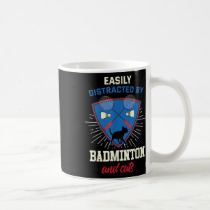 Badminton Shirt Funny Cat Lover Badminton Player G Koffiemok