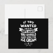Badminton Shirt Joke Soft Serve Quote Badminton Briefkaart (Voorkant / Achterkant)