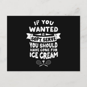 Badminton Shirt Joke Soft Serve Quote Badminton Briefkaart