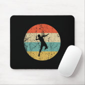 Badminton Shirt - Retro Badminton Speler Muismat (Met muis)