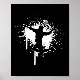 Badminton Shuttle Badminton Spelers Mannen Vrouwen Poster