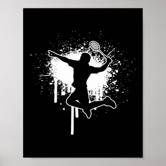 Badminton Shuttle Badminton Spelers Mannen Vrouwen Poster (Voorkant)