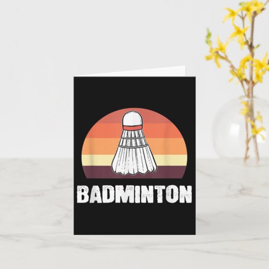 Badminton Shuttle Badmintonspeler Kaart (Gele Bloem)