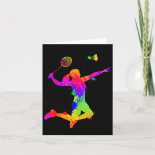Badminton shuttle, badmintonspeler, meisjes, vrouw kaart
