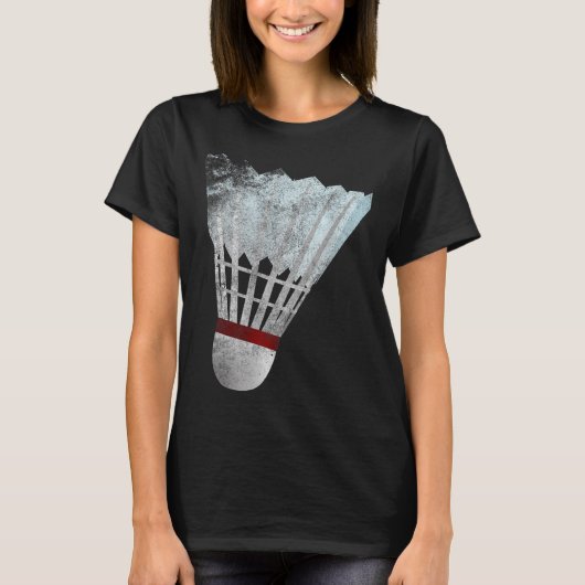 Badminton Shuttle Birdie T-shirt Speler Gift Ide (Voorkant)