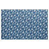 Badminton shuttle blauw naam patroon stof (Fat Quarter)