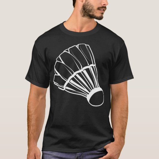 Badminton Shuttle Cock Indoor Spel T-shirt (Voorkant)