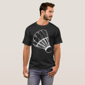 Badminton Shuttle Cock Indoor Spel T-shirt (Voorkant volledig)
