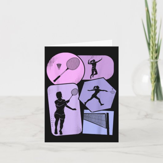 Badminton Shuttle Dames Meisjes Kaart (Voorkant)