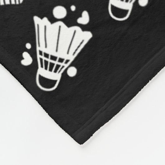 Badminton Shuttle Dancing 4 Fleece Deken (Hoek)