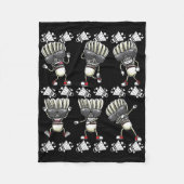 Badminton Shuttle Dancing 4 Fleece Deken (Voorkant)