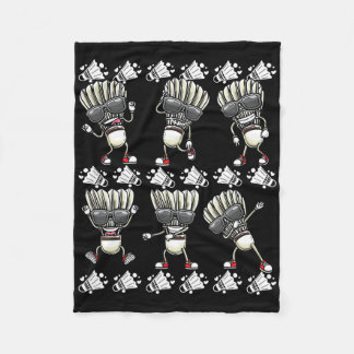 Badminton Shuttle Dancing 4 Fleece Deken