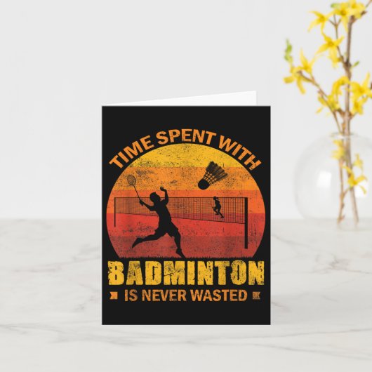 Badminton Shuttle Dancing  Kaart (Gele Bloem)