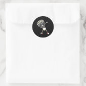 Badminton Shuttle Dansen  Ronde Sticker (Tas)