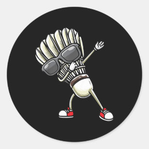 Badminton Shuttle Dansen Ronde Sticker