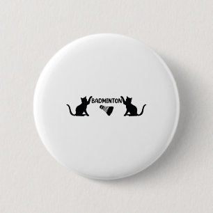 Badminton Shuttle en Katten - Cool Badminton Shutt Ronde Button 5,7 Cm