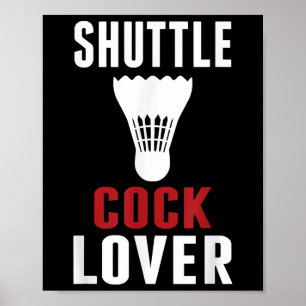 Badminton Shuttle Fan Funny Badminton Moeder Vader Poster