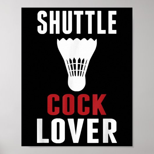 Badminton Shuttle Fan Funny Badminton Moeder Vader Poster (Voorkant)