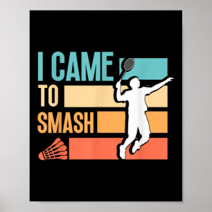 Badminton Shuttle-fanaat Sportracket Coach T Poster