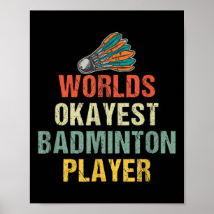 Badminton Shuttle Gezegden Poster