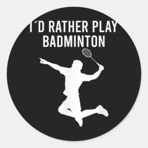 Badminton Shuttle Gezegden Ronde Sticker