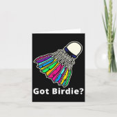 Badminton Shuttle - Got Birdie Novelty Kaart (Voorkant)