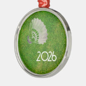 Badminton shuttle, groene gras ornament (Links)