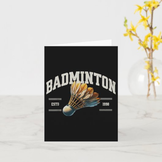 Badminton Shuttle Kaart (Gele Bloem)