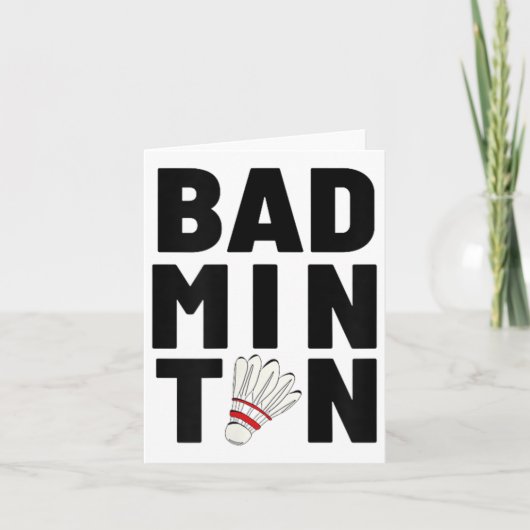 Badminton Shuttle Kaart (Voorkant)