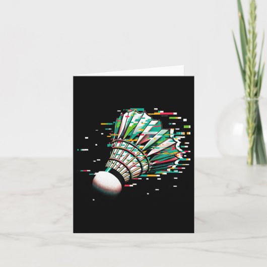 Badminton Shuttle Kaart (Voorkant)