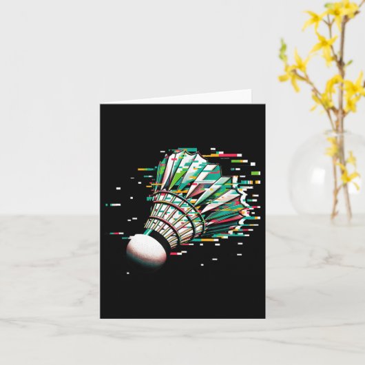 Badminton Shuttle Kaart (Gele Bloem)