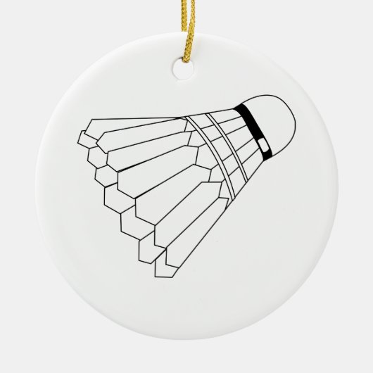 Badminton Shuttle Keramisch Ornament (Voorkant)