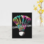 Badminton Shuttle - Kleurrijke Badminton Lov Kaart (Gele Bloem)